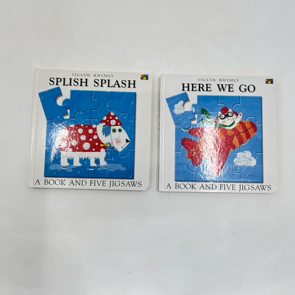 Other - Lot of 2 Childrens Jigsaw and Rhyme Board Books Splish Slash Here We Go